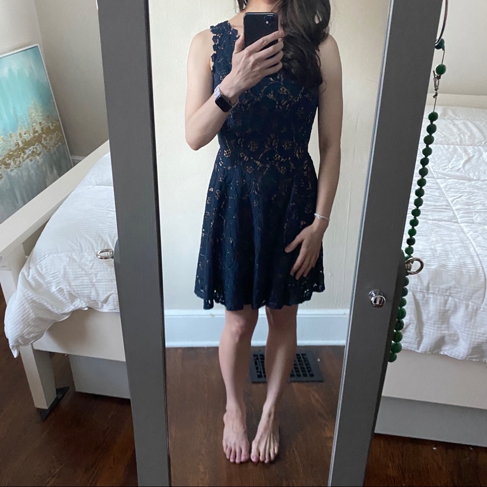 Navy lace dress